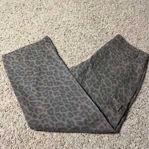 SHEIN Gray Leopard Cargo Pants